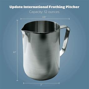 img 3 attached to Upgrade Your Frothing Experience with Update International ☕ EP-12 12 Oz Stainless Steel Frothing Pitcher - Silver