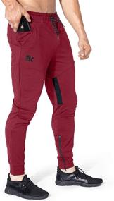img 4 attached to BROKIG Workout Bodybuilding Sweatpants Pockets Sports & Fitness for Team Sports