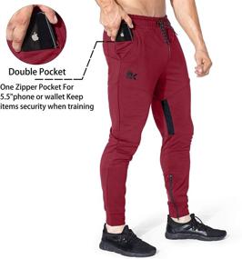 img 3 attached to BROKIG Workout Bodybuilding Sweatpants Pockets Sports & Fitness for Team Sports