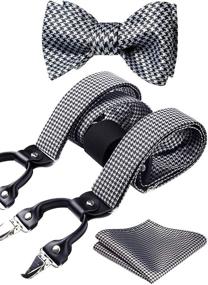 img 4 attached to Stylish Adjustable Floral Paisley Suspenders for Men by HISDERN - Must-Have Accessory!
