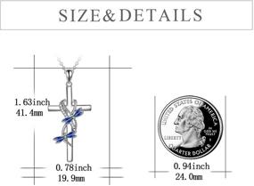 img 1 attached to 🎁 POPLYKE Cross Jewelry Gifts for Mother, Daughter, and Grandma - 925 Sterling Silver Cross Pendant Necklace for Women and Girls