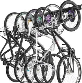 img 3 attached to 🚴 TORACK Bike Storage Rack: 6 Bike Racks & 5 Hooks for Garage - Wall Mount Vertical Bicycles Hanger for Space Saving, up to 600lbs!