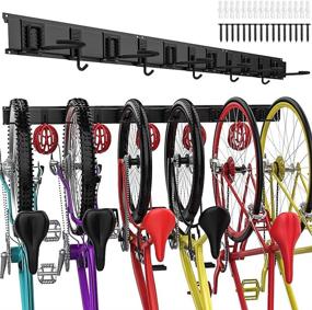 img 4 attached to 🚴 TORACK Bike Storage Rack: 6 Bike Racks & 5 Hooks for Garage - Wall Mount Vertical Bicycles Hanger for Space Saving, up to 600lbs!