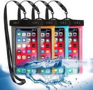 📱 ultimate protection for apple iphone and samsung galaxy: 4 pack universal waterproof phone pouch with ipx8 rating and large capacity (up to 6.5") logo