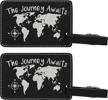 journey awaits luggage engraved leather travel accessories and luggage tags & handle wraps logo