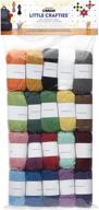 🧶 caron little crafties 20 assorted acrylic yarn skeins - ideal for knitting & crochet projects, multipack starter kit with 63yd each logo