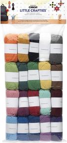 img 4 attached to 🧶 Набор Caron Little Crafties из 20 разноцветных мотков акриловой пряжи - идеально для вязания и вязания крючком, стартовый набор с 63 ярдами в каждом