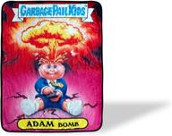 🔥 official garbage pail kids adam bomb large fleece throw blanket - 60 x 45 inches logo