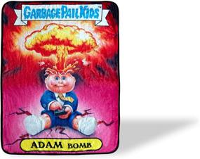 img 4 attached to 🔥 Official Garbage Pail Kids Adam Bomb Large Fleece Throw Blanket - 60 x 45 Inches