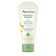 aveeno positively radiant exfoliating daily facial scrub, 2.0 oz - skin brightening formula logo