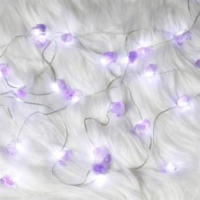 img 3 attached to 🔮 Natural Raw Stones Decorative String Lights - Vanthylit Amethyst LED String Lights with 30LED, Battery Operated for Indoor and Outdoor Use