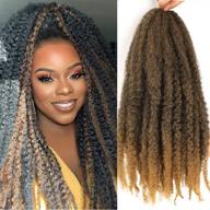 🔥 6packs marley hair 24 inch long afro kinky twist crochet hair extension - synthetic fiber marley braid twisting hair (t1b/27) logo