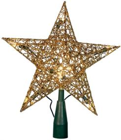 img 3 attached to Kurt Adler 10-Light Gold Wire Treetop: Enhance Your Christmas Tree with a 9-Inch Radiant Glow