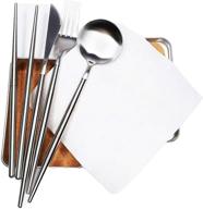 portable utensils cleaning reusable silverware logo