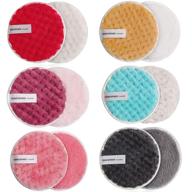 🌿 luxsea 6pcs reusable makeup remover pads for gentle cleansing - round soft cloth wipes | washable & eco-friendly | perfect birthday gifts for women logo