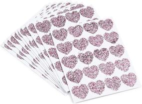 img 3 attached to 💖 Shimmering Hot Pink Glitter Heart Stickers - 200 Pieces, 1.5 Inches