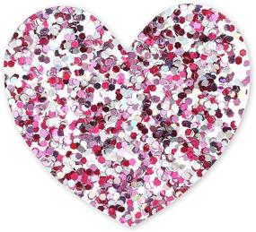 img 1 attached to 💖 Shimmering Hot Pink Glitter Heart Stickers - 200 Pieces, 1.5 Inches