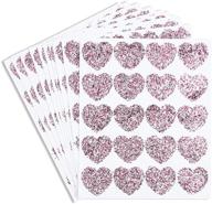 💖 shimmering hot pink glitter heart stickers - 200 pieces, 1.5 inches logo