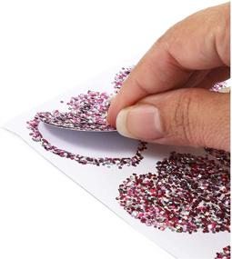 img 2 attached to 💖 Shimmering Hot Pink Glitter Heart Stickers - 200 Pieces, 1.5 Inches