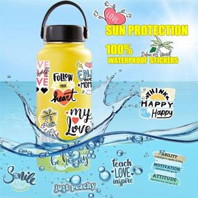 img 1 attached to 🔖 100Pcs Laptop Stickers, Inspirational and Motivational Vinyl Quote Stickers for Water Bottles, Trendy Positive Word Stickers for Teens and Adults - Dream Bigger Series