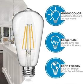 img 3 attached to Elegant Vintage Edison Daylight Lightbulbs: The Perfect Blend of Classic Charm and Modern Illumination