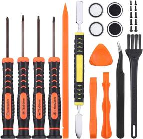 img 4 attached to 🔧 Complete 25pcs Repair Kit for Xbox One/360/PS4/PS3/PS5 Console & Controller - Torx Screwdrivers, Crowbars, Tweezers, Brushes, Grip Caps & Screws