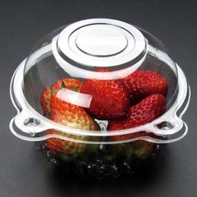 img 3 attached to 🎂 Pack of 50 Clear Dome Cupcake Containers - Ideal for Sandwiches, Fruit Salads, Favors, Cakes, Muffins - Perfect for Thanksgiving, Halloween, Christmas, and New Year Parties!