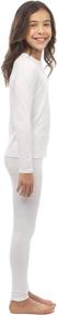 img 2 attached to 👶 Bodtek Girls Thermal Long Underwear Set for Kids: Cozy Fleece Lined Long Johns for Pajamas or Base Layer Leggings & Shirt