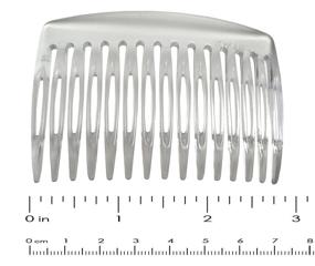 img 2 attached to 🌿 Parcelona French Clear 7cm Side Hair Comb Set - Simple, Nice, and Clear Cellulose Acetate Combs (2 Pieces)