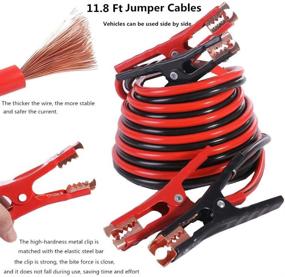 img 3 attached to 🚗 HAIPHAIK Premium Roadside Emergency Kit - 124-Piece Multipurpose Car Road Pack with Upgraded 11.8-Foot Jumper Cables