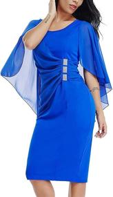 img 4 attached to LALAGEN Womens Chiffon Flattering Bodycon Women's Clothing