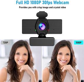 img 3 attached to 🎥 2021 Upgraded Webcam with Microphone & Privacy Cover - 1080P HD Web Computer Camera for Zoom, Skype, Teams - USB Plug and Play Laptop PC Desktop Camera - Ideal for Video Conferencing, Recording, and Streaming