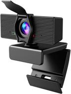 🎥 2021 upgraded webcam with microphone & privacy cover - 1080p hd web computer camera for zoom, skype, teams - usb plug and play laptop pc desktop camera - ideal for video conferencing, recording, and streaming logo
