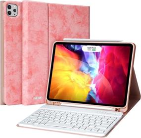 img 4 attached to ✨ iPad Keyboard Case Pro 11 - Detachable Bluetooth Keyboard for iPad Pro 11 inch (3rd/2nd/1st Gen) - Wireless Keyboard Case with Pencil Holder - 2020 iPad Pro 11 Keyboard Case in Pink