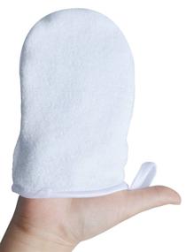 img 1 attached to Sinland Reusable Microfiber Face Cleansing Gloves 3-Pack for Gentle Makeup Removal and Facial Cloth Pads