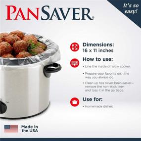 img 2 attached to Kitchen Use PanSaver Small Slow Cooker Liner, Perfect Fit for 1-3 Quarts | Pack of 5