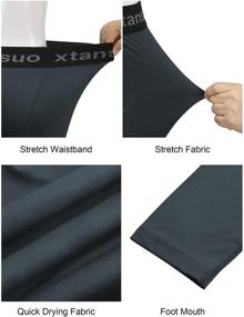 img 2 attached to Xtansuo Баскетбольные компрессионные штаны: Юноши спортивные леггинсы для тренировок по футболу и бегу