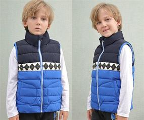 img 1 attached to M2C Quilted Contrast Sleeveless Boys' Clothing and Jackets & Coats