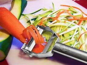 img 3 attached to 🔪 Basily Premium Julienne and Serrated Stainless Steel Peeler - Set of 2: A Top Choice for Efficient Kitchen Prep