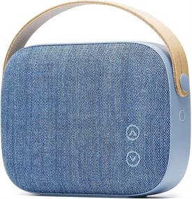 img 4 attached to 🔵 Auqa Blue Vifa Helsinki Bluetooth Speaker: Hi-Resolution 4.0 Wireless Speakers in Stylish Handle Bag Look