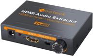 🔌 neoteck 4k hdmi audio extractor: versatile converter for blu-ray, dvd, sky hd, ps3, ps4 - hdmi to optical spdif toslink, r/l(rca), 3.5mm stereo + volume knob logo