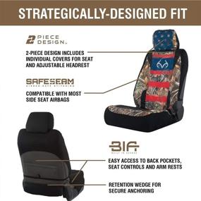 img 1 attached to 🌲 Чехлы для сидений Realtree Lowback: Водо- и грязеустойчивая камуфляжная защита сидений, способная выдержать нагрузку