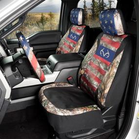 img 2 attached to 🌲 Realtree Lowback Seat Covers: Water and Dirt Resistant Camo Seat Protection built to endure