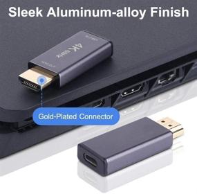 img 2 attached to Адаптер USB-C 3.1 Female to HDMI Male: Thunderbolt 3, 4K 60 Гц вход Type C в выход HDMI для MacBook и др.