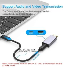 img 4 attached to Адаптер USB-C 3.1 Female to HDMI Male: Thunderbolt 3, 4K 60 Гц вход Type C в выход HDMI для MacBook и др.