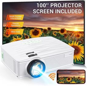 img 4 attached to 📽️ PONER SAUND WiFi Mini Projector: 1080P Supported, 100” Screen, 5500 Lux 210” Display, Phone/Laptop/USB/HDMI/VGA Compatibility