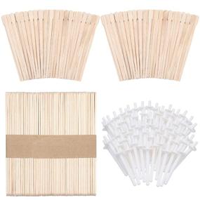 img 4 attached to 🧼 250 Pieces Wax Applicator Sticks for Hair Removal Eyebrow Wood Spatulas Large Small Wooden Waxing Sticks and 50 Pieces Nose Wax Applicators Sticks for Nose Hair Removal