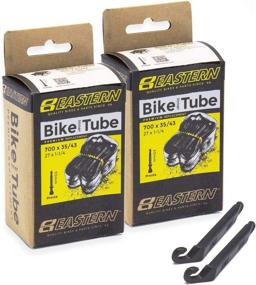 img 1 attached to 🚲 Eastern Bikes 700c x 35/43 (27 x 1-1/4) Replacement Tube Kits - Presta Valve - Various Packs & Sizes. Includes Tire Lever Tools for Convenient Repairs.