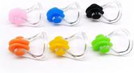 🏊 zooshine brbd waterproof silicone nose clip plugs for swimming - set of 6 - adults and children age 7+ (6 pack) logo