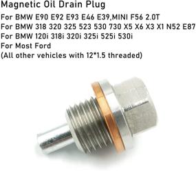 img 2 attached to 🔧 Magnetic Oil Drain Plug Jaronx M12x1.5: BMW, Ford & 12x1.5 Threaded Vehicles